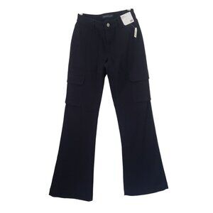 NWT Aeropostale Black Cargo‎ Flare Pants Womens 2R Stretch Casual Streetwear
